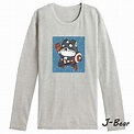 【J-Bear】手繪熊美國隊長長袖T恤(JB003)XS灰色 ★優惠專區★＠p11b8ft｜PChome Online 個人新聞台
