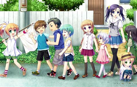 Wallpaper Children The Game Anime Art Walk Sora No