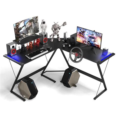 Buy Gaming Desk With Led Lightl Shaped Gaming Deskcomputer Desk