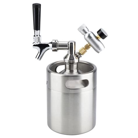 Beer Keg2l Keg Mini Stainless Steel Beer Keg With Faucet Pressurized
