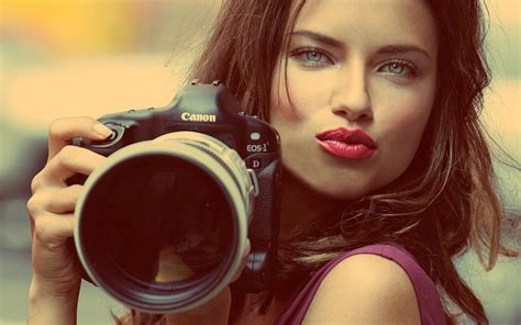 adriana lima women females girls babes models face eyes pov tech camera canon
