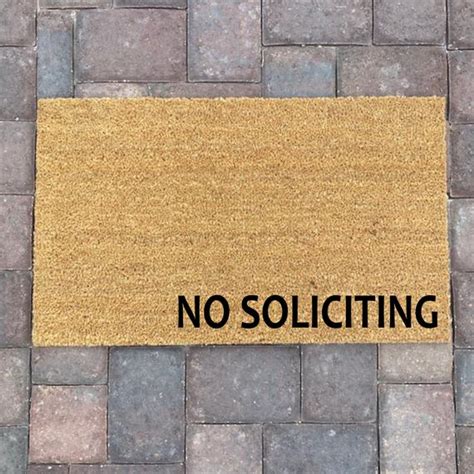 Welcome Mat No Soliciting Doormat Housewarming T Modern Etsy