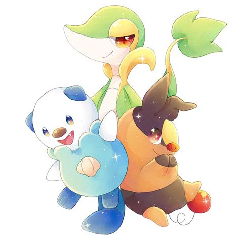 Oshawott Snivy And Tepig Pokemon Drawn By 26tumugi Danbooru