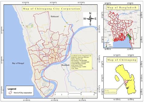 Location Map Of Chittagong City Corporation Area To Find Out The