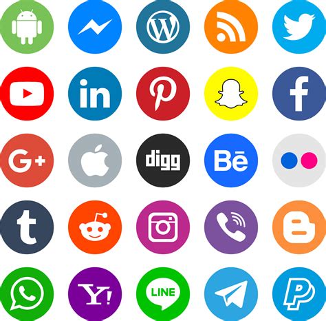 Social Media Icons Vector Png Social Media Icons Vector Png Gambaran