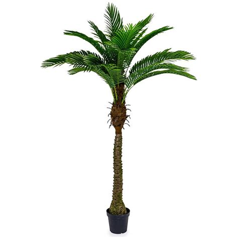 Ornamental Large Palm Tree In Black Pot Faux Plants Fake Tree
