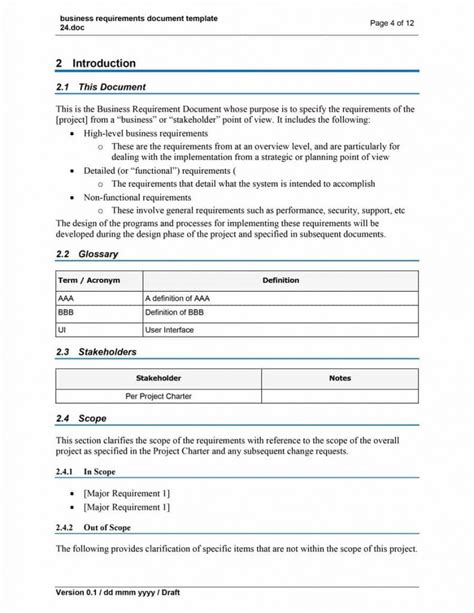 Business Requirement Document Template Simple Launcheffecthouston