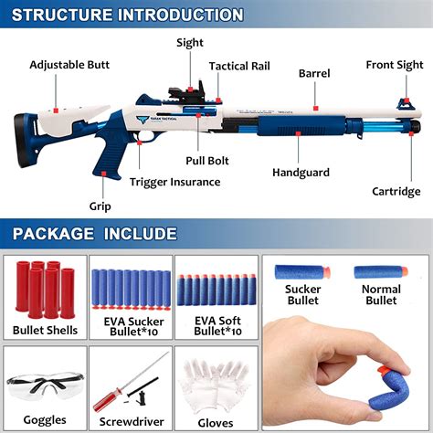 Airsoft Toy Gun Blaster For Nerf Guns Soft Foam Bullet Darts Xm Air Powered Shell Ejecting