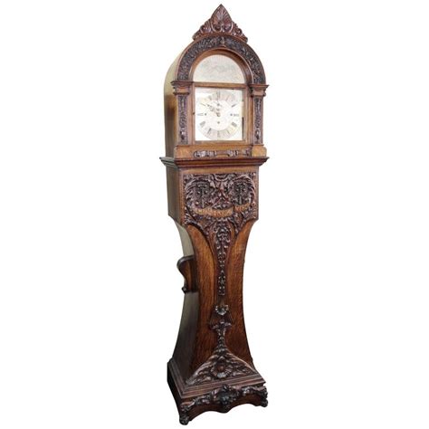 19th Century Carved Oak Longcase Clock By Thomas Turner London At 1stdibs