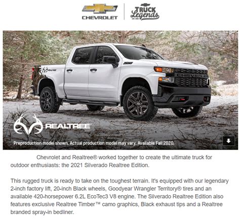 2021 Silverado Realtree Edition Trucks