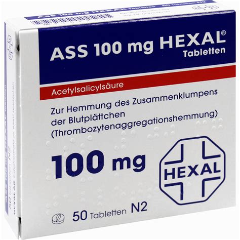 Ass 100 Hexal Tabletten Informationen Und Inhaltsstoffe