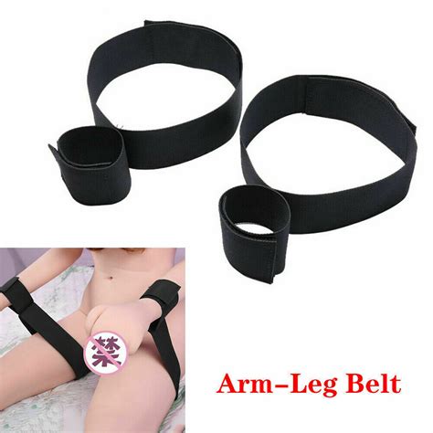 bdsm bondage straps handcuffs sex toys open leg cuffs thigh spreader bar 2pc ebay