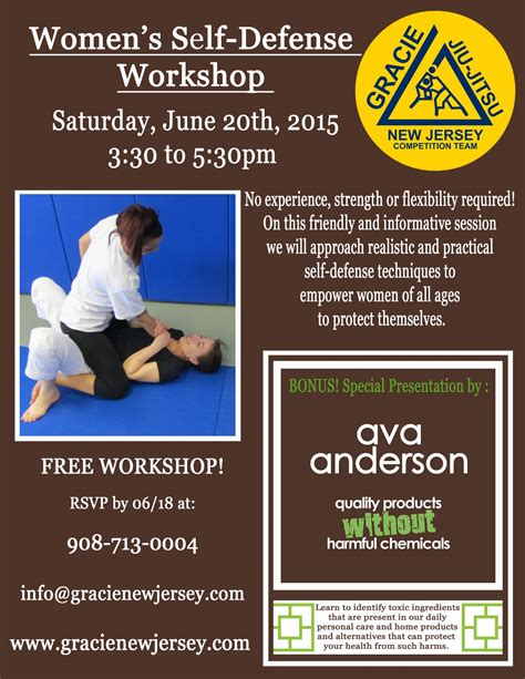2015 Womens Self Defense Workshop Gracie New Jersey Jiu Jitsu Academy
