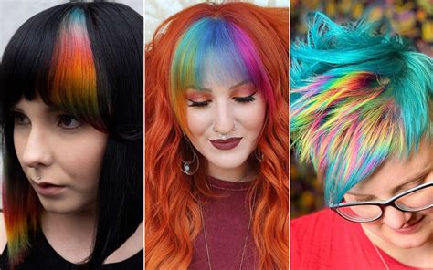 Rainbow Bangs Are 2020s Most Vibrant Hair Color Trend — See Photos Allure