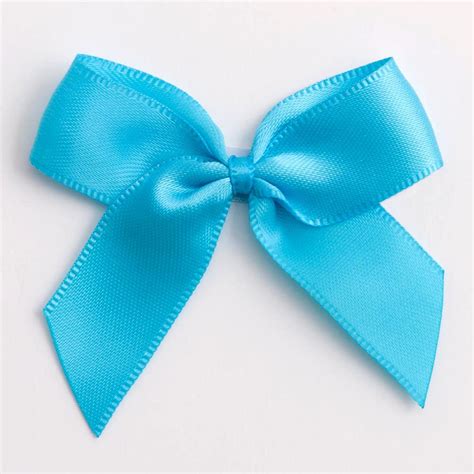 Turquoise Satin Bows 12 Pack By Favour Lane