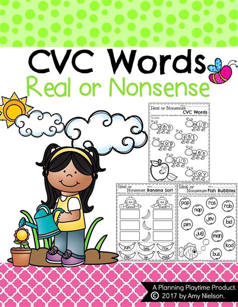 Practice, nonsense words youtube, nonsense words for decoding, nonsense words to sound out, how to read nonsense words, nonsense words for kindergarten, nonsense words for 1st grade. Real or Nonsense Words Worksheets - Planning Playtime