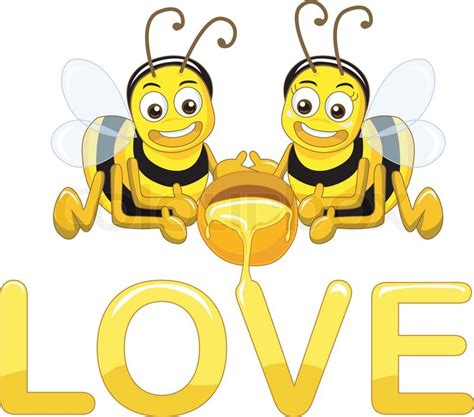 Couple Bee In Love Vector Stock Vector Colourbox