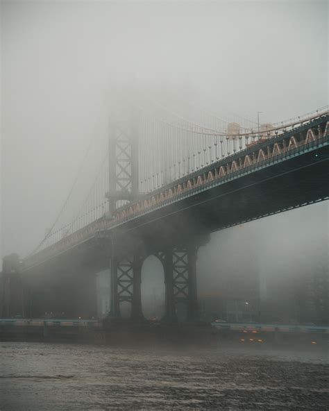 The Manhattan Bridge On A Foggy Day Rfoggypics