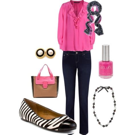 Hot Pink And Black Outfit Mix And Match Fashion My Style Pink Outfits