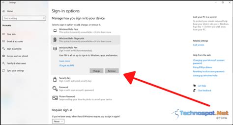 How To Remove Your Pin And Other Sign In Options From Windows 10 Riset