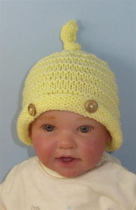Baby Roll Brim Stripey Topknot Beanie Via Craftsy Baby Knitting