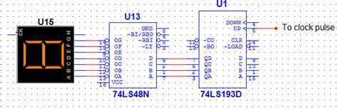Connection Diagram Of 7 Segment Display Decoder Ic And Counter Ic