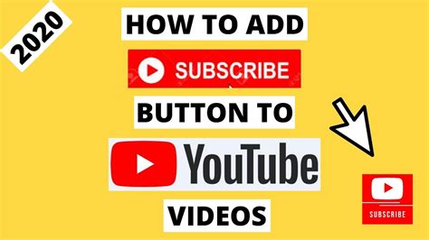 How To Add Subscribe Button To Youtube Videos Youtube Watermark