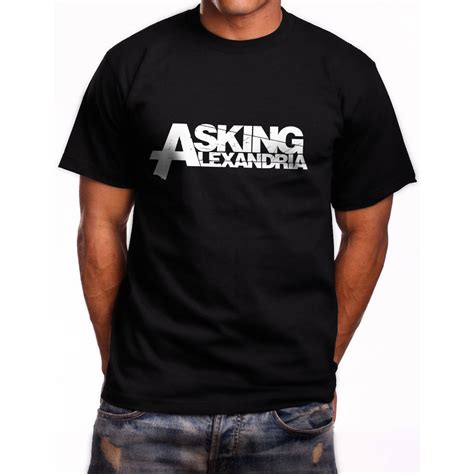 New Asking Alexandria Logo Short Sleeve Mens Black T Shirt Size S To