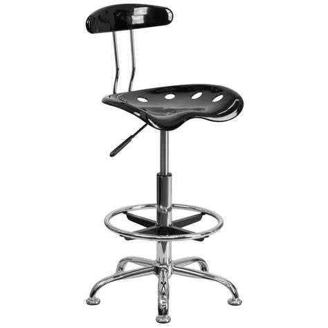 Adjustable Height Drafting Stool With Tractor Seat Multiple Colors