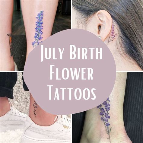 Share More Than July Birth Flower Larkspur Tattoo Best In Cdgdbentre