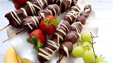 Chocolate Covered Fruit Skewers All Tastes German