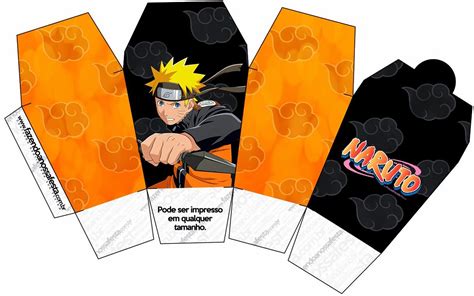Naruto Free Printable Boxes Festa Infantil Naruto Festa Naruto