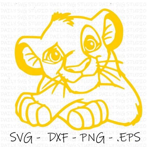 Lion King Svg Png Dxf Simba Cutting Files Cricut Silhouette Nursery