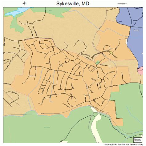 Sykesville Maryland Street Map 2476550