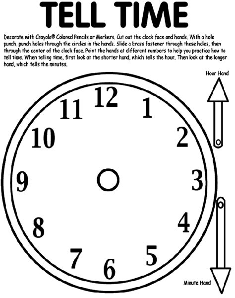 Telling Time Coloring Pages Coloring Pages