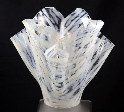 Handmade White Glass Vase By J M Fusions Llc