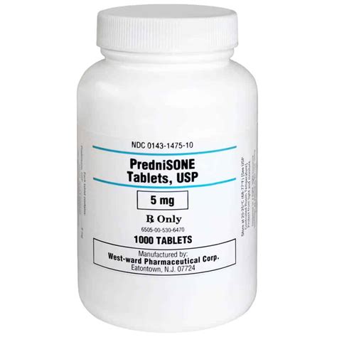 Prednisone Tablets 5 Mg 1000 Ct Upco Pet Supplies