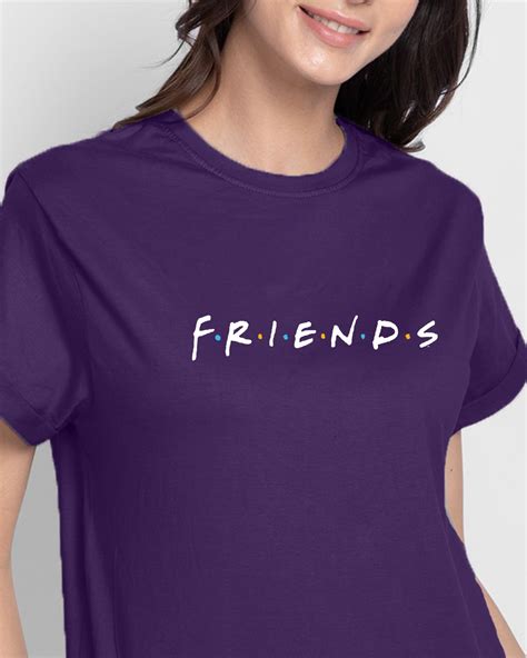 Buy Friends Logo Boyfriend T Shirt Frl For Women Purple Online At