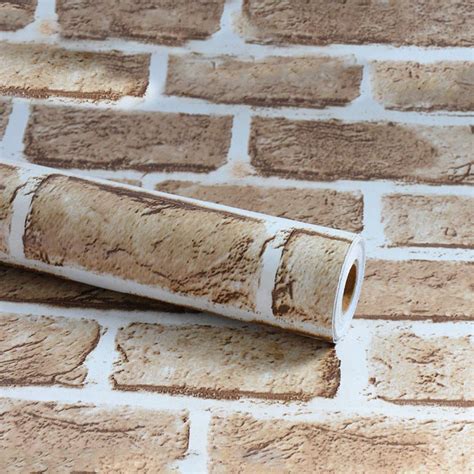 Buy Livelynine Brick Wallpaper Peel And Stick Faux Brick Contact Paper