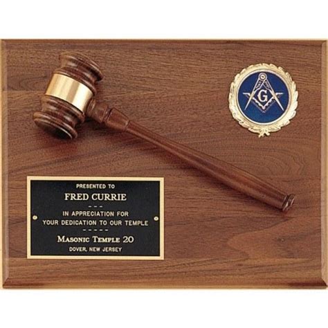 9 X 12 Walnut Gavel Plaque With Insert Gavel Plaques Plaques