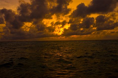 Wallpaper Horizon Sea Sunset Water Ocean Cloud Calm Afterglow