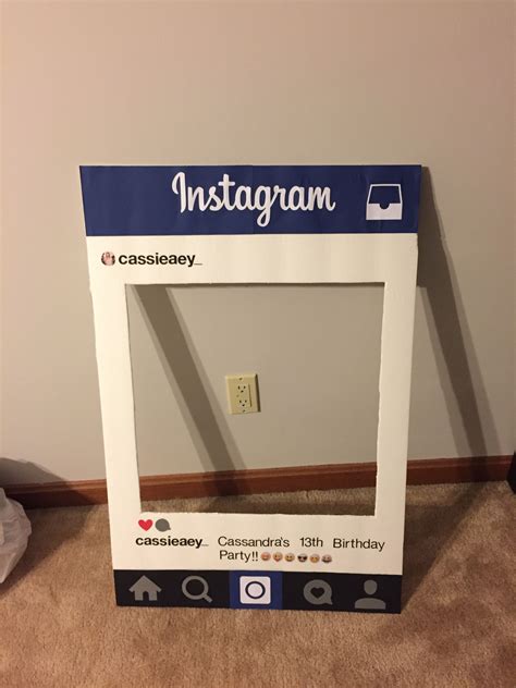 Instagram Cut Out Photo Prop From Poster Board And Scrapbook Paper