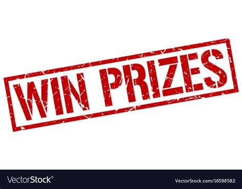 Win Prizes Stamp Royalty Free Vector Image Vectorstock