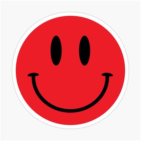 Red Smiley Sticker For Sale By Vonkhalifa15 Smiley Emoji