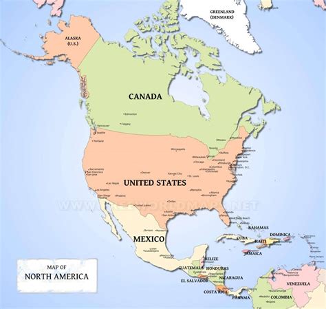 Lista Imagen De Fondo El Mapa De América Del Norte Actualizar