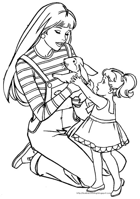BARBIE COLORING PAGES: COLORING PAGES OF BARBIE WITH KELLY