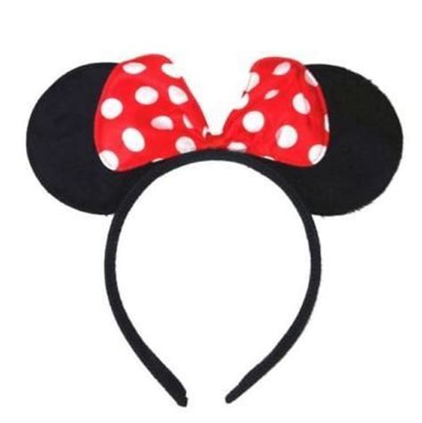 Möbel Wohnen Minnie Mouse Ears Headband Shiny Black Glittery Red Bow