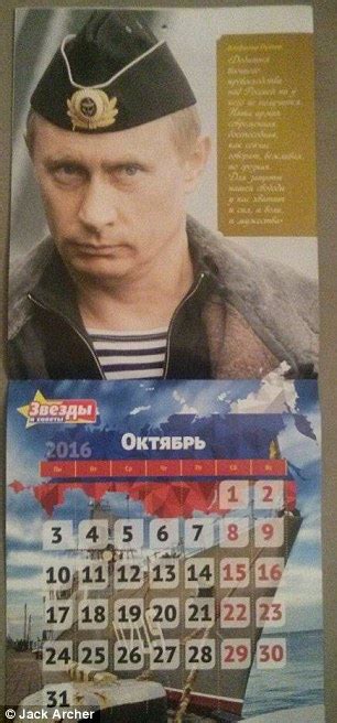 vladimir putin calendar features president in year s worth of poses daily mail online
