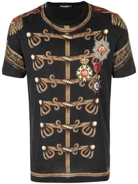 Shop with afterpay on eligible items. Lyst - Dolce & Gabbana Military Print T-shirt in Black for Men