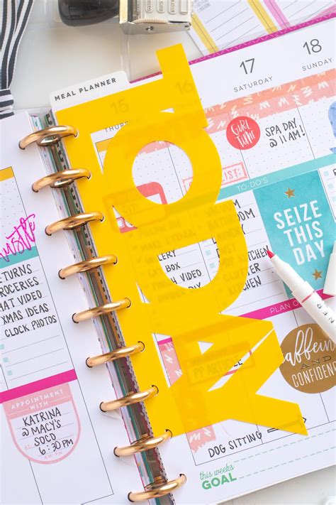 Make A Diy Happy Planner Divider From A Plastic Folder Free Template